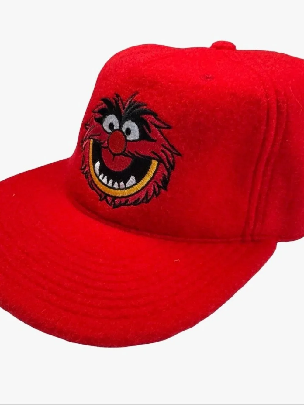 NEW Disney Muppet Animal Felt Snapback Hat/Cap Red